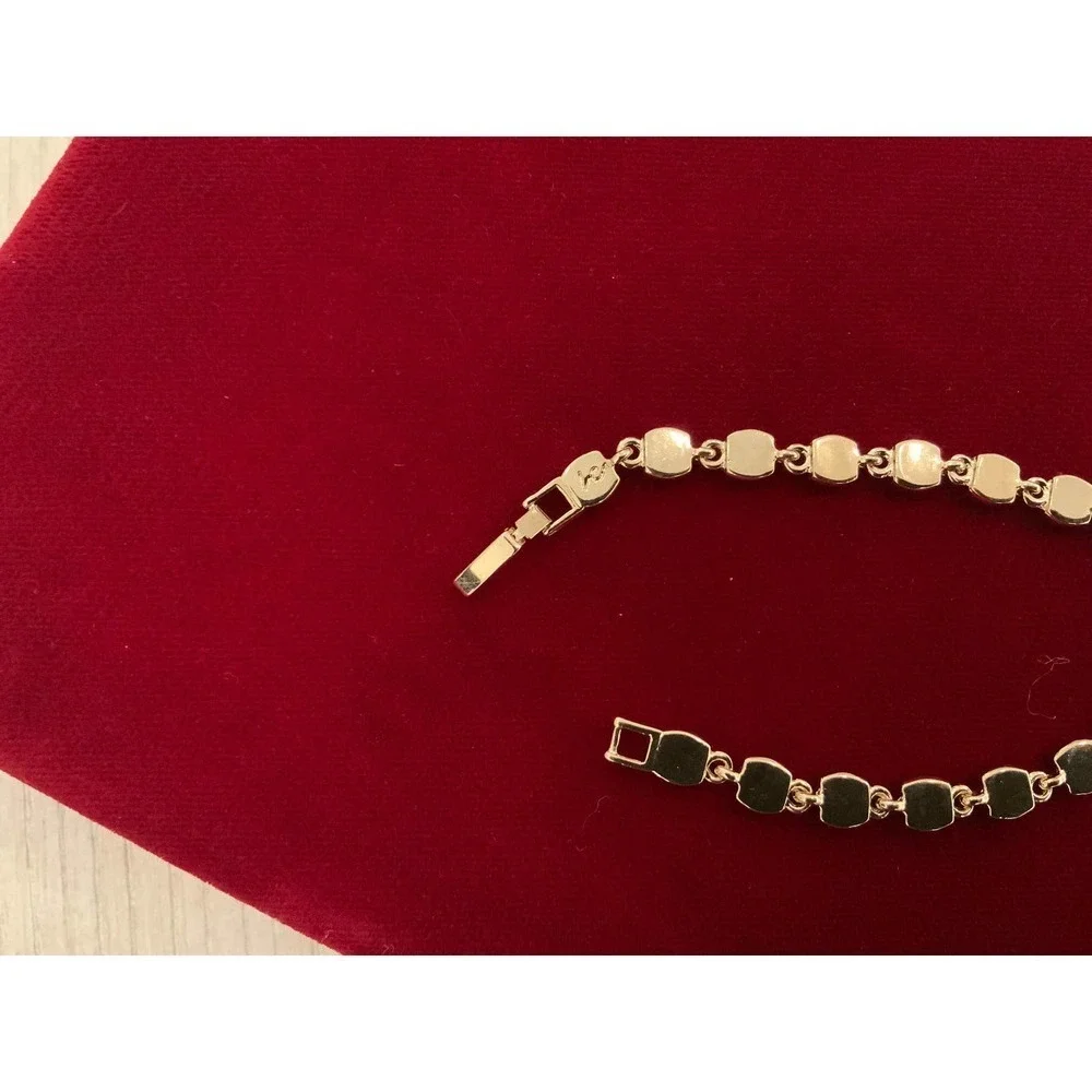 Signed LC Gold Tone Bracelet